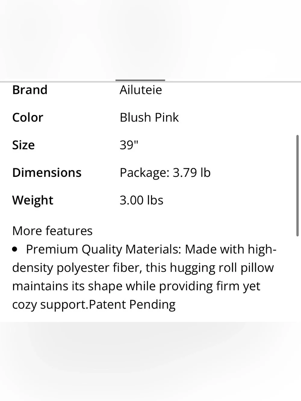 Big Pea Pod LUMBAR SUPPORT Body Pillow for Back, Side or Stomach Sleeper